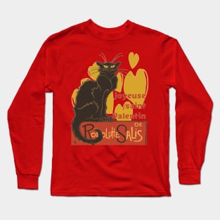 Joyeuse saint Valentin Le Chat Noir Parody Long Sleeve T-Shirt